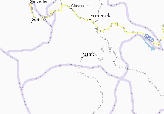 Karte Stadtplan Kazancı