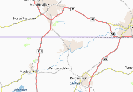 Kaart Plattegrond Leaksville