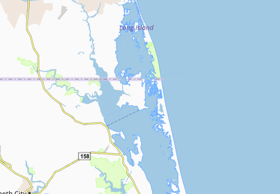 Mapa Knotts Island