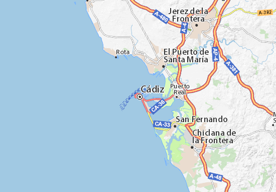 Carte-Plan Cádiz