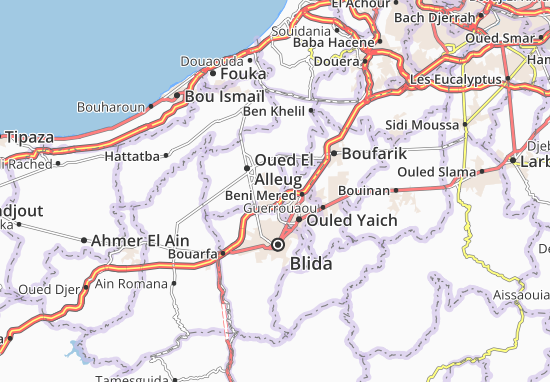 Karte Stadtplan Beni Tamou