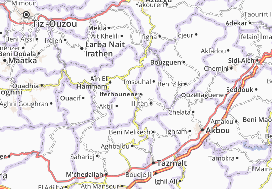 Karte Stadtplan Iferhounene