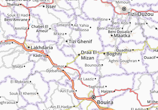 Mapa Draa El Mizan