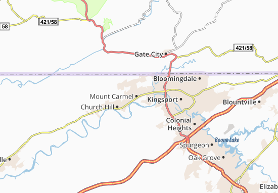 Carte-Plan Mount Carmel