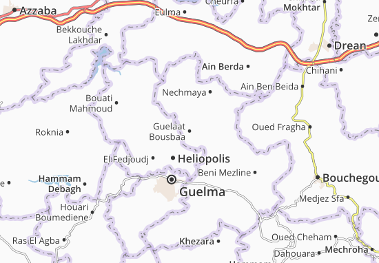 Karte Stadtplan Guelaat Bousbaa