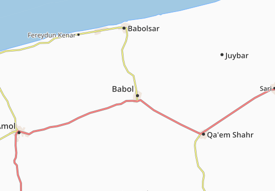 Karte Stadtplan Babol