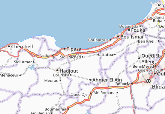 Kaart Plattegrond Sidi Rached