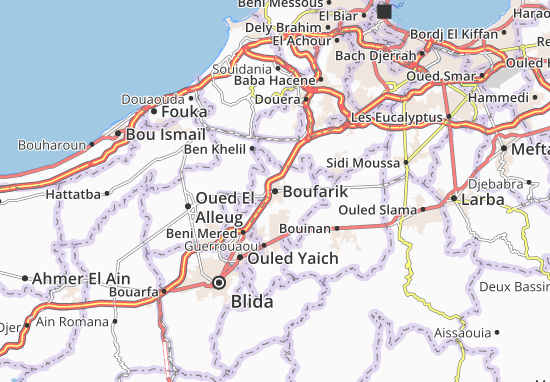 Kaart Plattegrond Boufarik