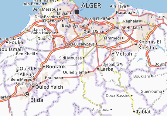 Karte Stadtplan Sidi Moussa