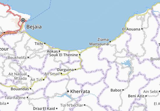 Karte Stadtplan Souk El Thenine