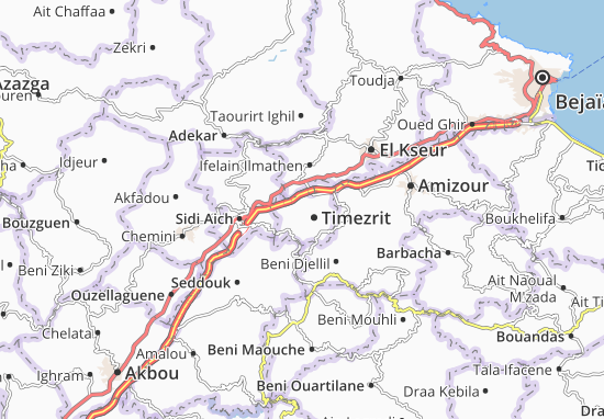Karte Stadtplan Timezrit