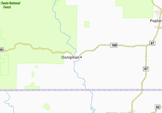 Karte Stadtplan Doniphan