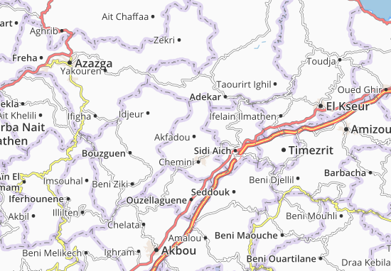 Karte Stadtplan Akfadou