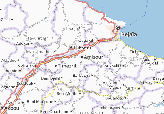 Karte Stadtplan Amizour