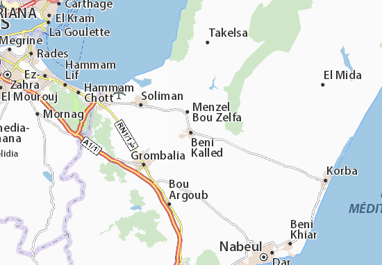 Mapa Beni Kalled