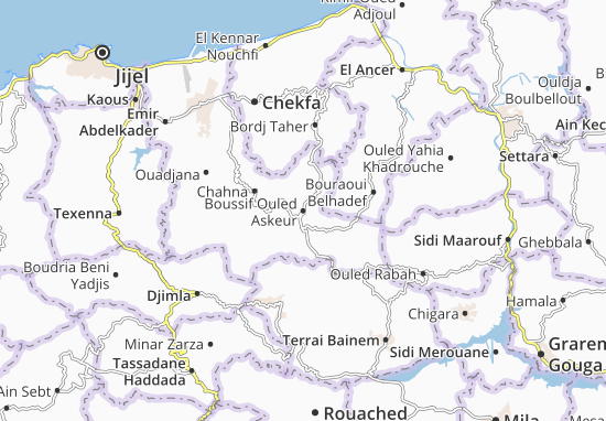 Karte Stadtplan Boussif Ouled Askeur