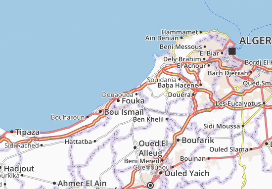 Kaart Plattegrond Douaouda