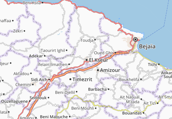 Karte Stadtplan El Kseur
