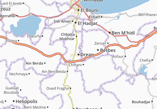 Karte Stadtplan Drean