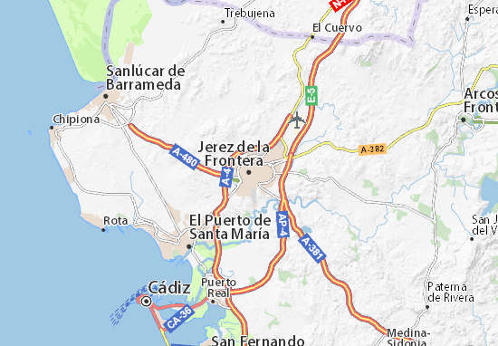 Karte Stadtplan Jerez de la Frontera