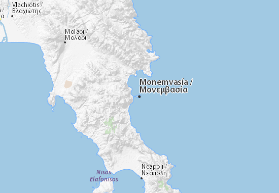 Karte Stadtplan Monemvasía