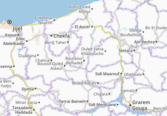 Karte Stadtplan Bouraoui Belhadef