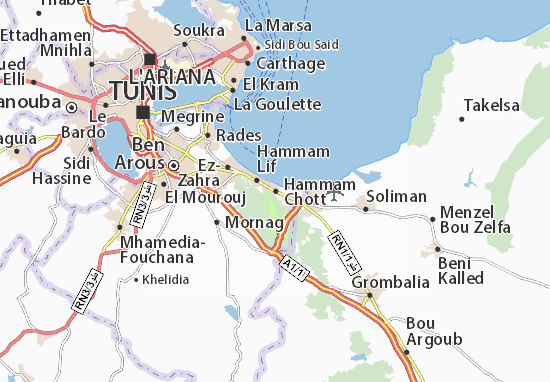 Hammam Chott Map