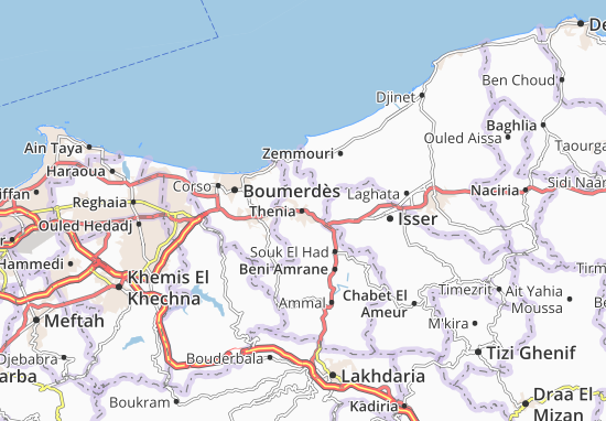 Karte Stadtplan Thenia