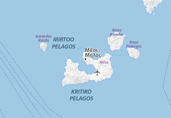 Karte Stadtplan Mílos