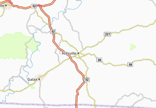 Kaart Plattegrond Hillsville