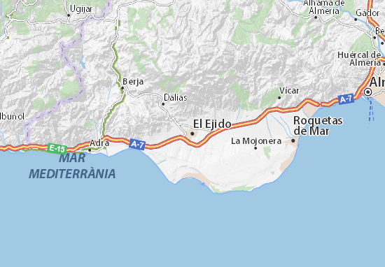 Kaart Plattegrond El Ejido