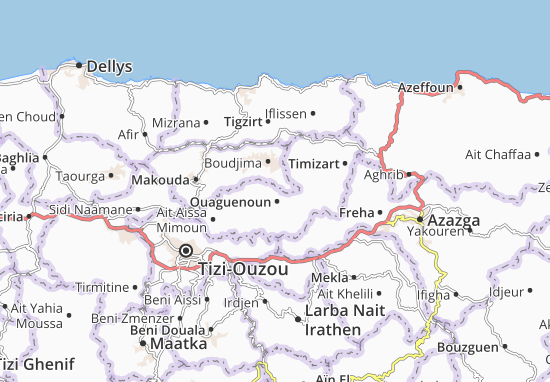 Mapa Ouaguenoun