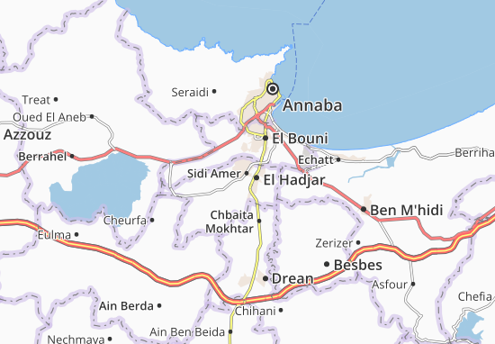 Kaart Plattegrond Sidi Amer