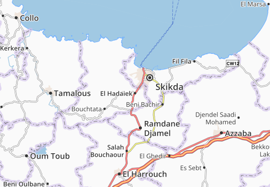 Karte Stadtplan El Hadaiek