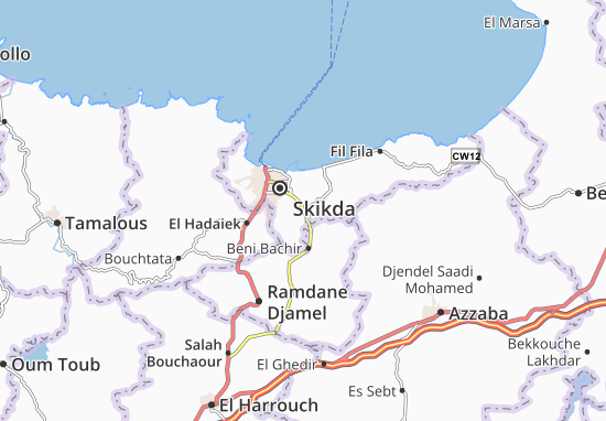 Karte Stadtplan Hamadi Krouma