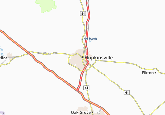 Karte Stadtplan Hopkinsville