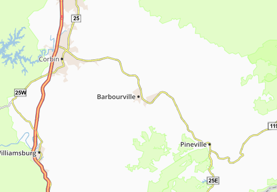 Mapa Barbourville