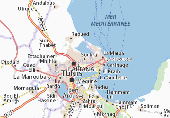 Karte Stadtplan Soukra