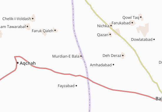 Murdian-E Bala Map
