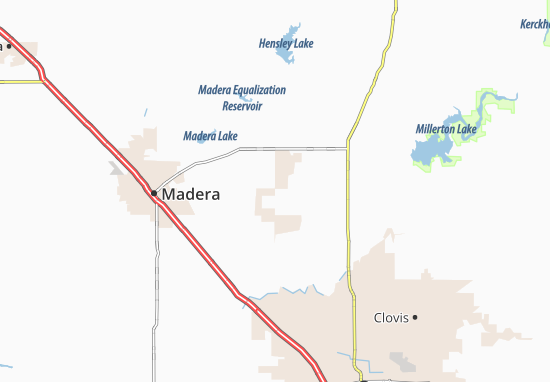Kaart Plattegrond Bonadelle Ranchos-Madera Ranchos