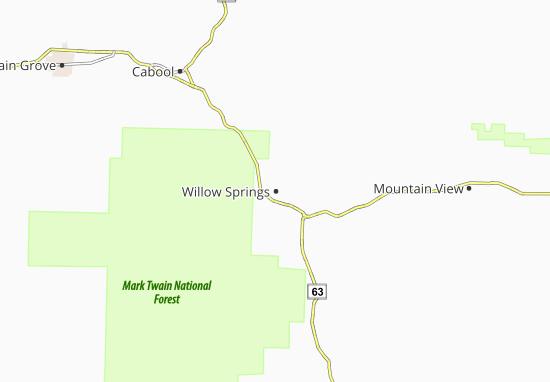 Kaart Plattegrond Willow Springs