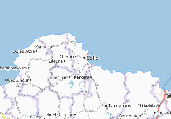 Karte Stadtplan Collo