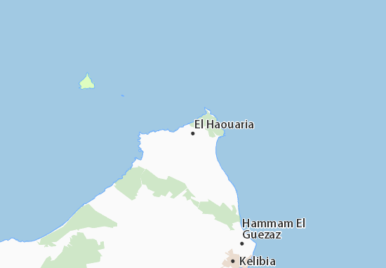Kaart Plattegrond El Haouaria