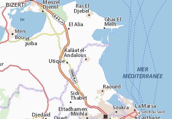 Kaart Plattegrond Kalâat el-Andalous