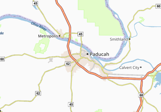 Karte Stadtplan Paducah