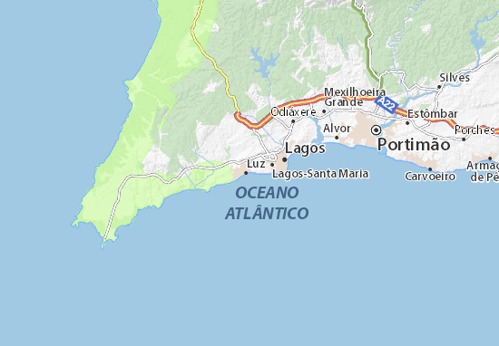 Karte Stadtplan Praia da Luz