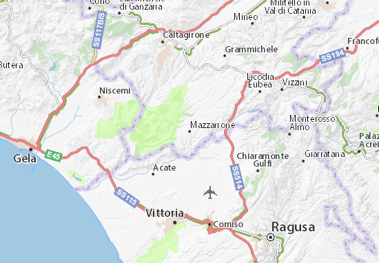 Mazzarrone Map
