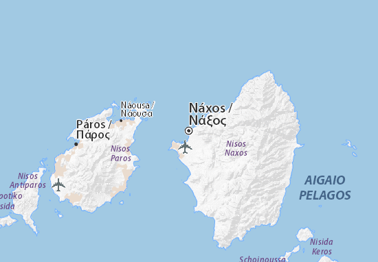 Kaart Plattegrond Náxos