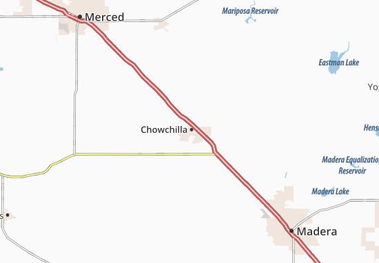 Karte Stadtplan Chowchilla
