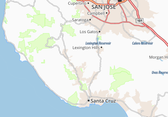 Kaart Plattegrond San Lorenzo Valley